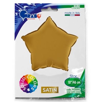 18 Μπαλόνι αστέρι σατέν χρυσό