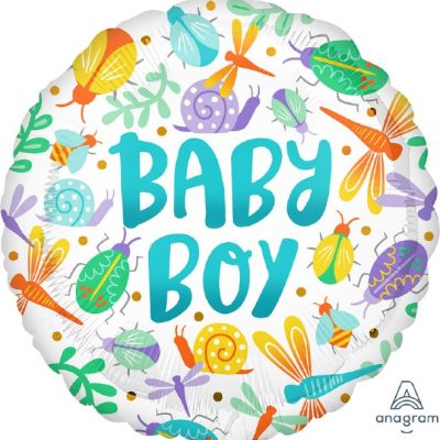 18 Μπαλόνι Baby Boy Ζουζουνάκια Watercolor