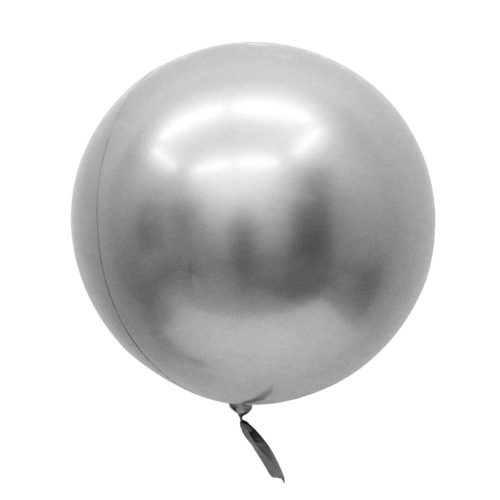 18 Μπαλόνι Chrome ασημί σφαίρα