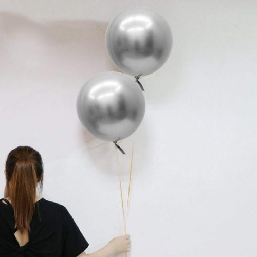 18 Μπαλόνι Chrome ασημί σφαίρα