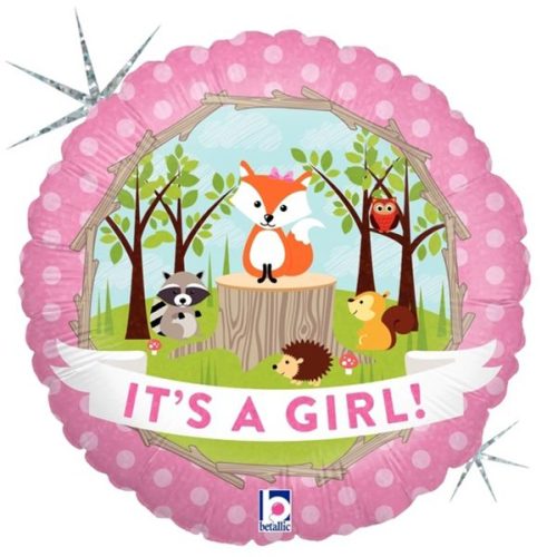 18 Μπαλόνι γέννησης Δάσος Baby Girl