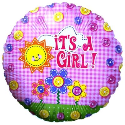 18 Μπαλόνι γέννησης Girl ήλιος και λουλούδια