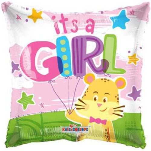 18 Μπαλόνι γέννησης It's a Girl τετράγωνο