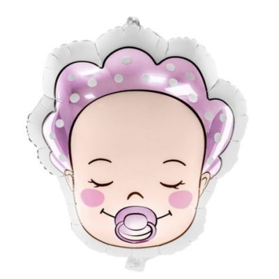 18 Μπαλόνι γέννησης Κοριτσάκι με σκουφάκι