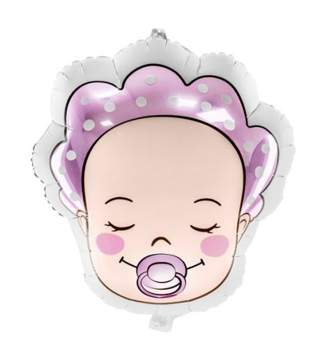 18 Μπαλόνι γέννησης Κοριτσάκι με σκουφάκι
