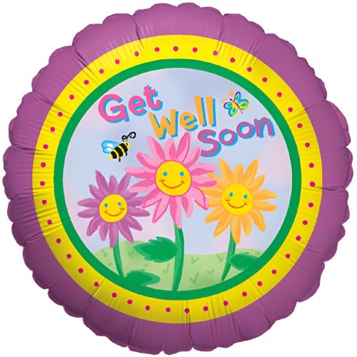 18 Μπαλόνι Get Well με λουλούδια