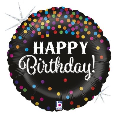 18 Μπαλόνι Glittering Birthday Confetti