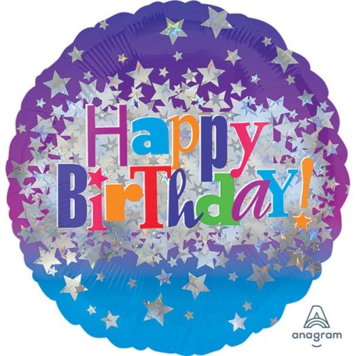 18 Μπαλόνι Happy Birthday Bright Stars