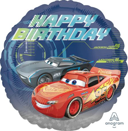 18 Μπαλόνι Happy Birthday Cars 3