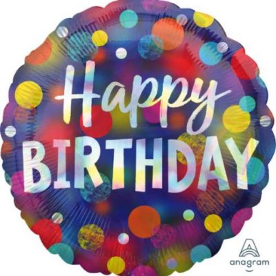 18 Μπαλόνι Happy Birthday Ιριδίζον