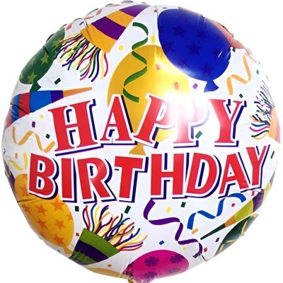 18 Μπαλόνι Happy Birthday καπελάκια & κομφετί