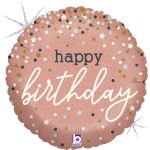 18 Μπαλόνι Happy Birthday Rosegold