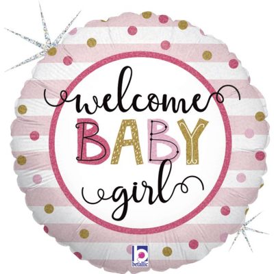 18 Μπαλόνι Welcome Baby Girl