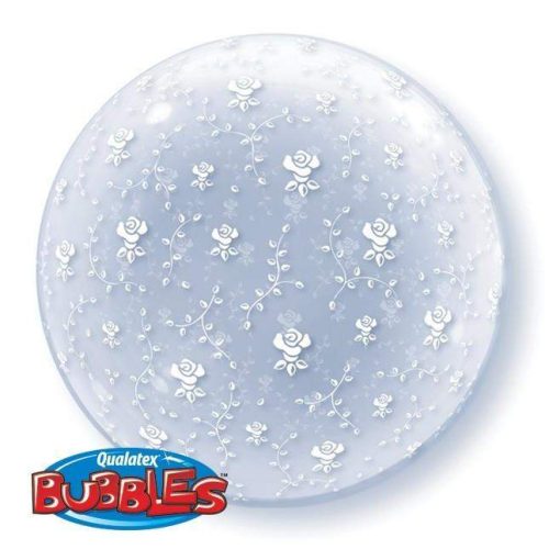 22 Μπαλόνι Bubble με Λουλούδια