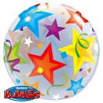 22 Μπαλόνι bubble πολύχρωμα Αστέρια