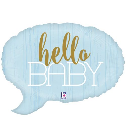 24 Μπαλόνι γέννησης Hello baby γαλάζιο