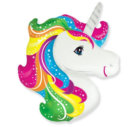 24 Μπαλόνι κεφάλι Μονόκερου Rainbow