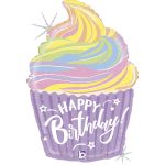 27 Μπαλόνι παστέλ Birthday Cupcake