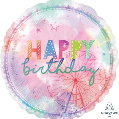 28 Μπαλόνι Happy Birthday ροζ Girl-Chella