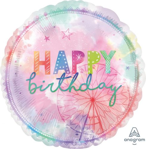 28 Μπαλόνι Happy Birthday ροζ Girl-Chella