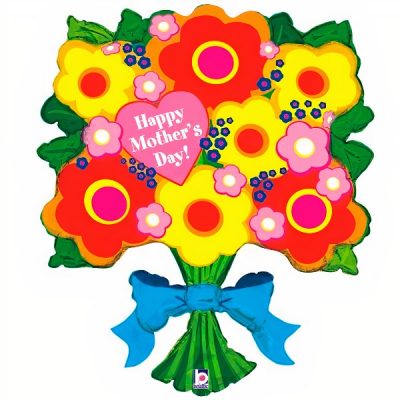 34 Μπαλόνι Μπουκέτο λουλούδια Mother's Day