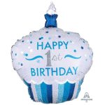 36 Μπαλόνι Cup Cake 1st Birthday αγοράκι