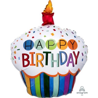 36 Μπαλόνι Cupcake Happy birthday