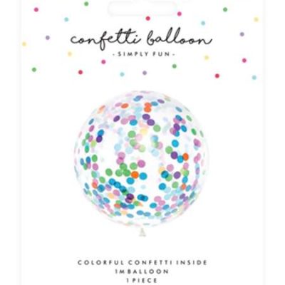 36 Τεράστιο μπαλόνι γεμισμένο με πολύχρωμο κονφετί
