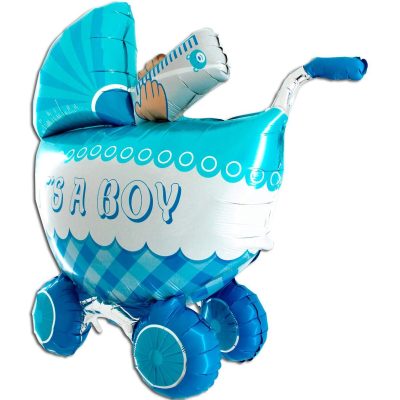 42 Μπαλόνι γέννησης καροτσάκι 3D Boy