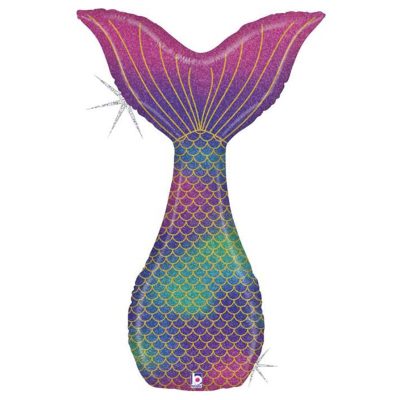 45 Μπαλόνι ουρά Γοργόνας γκλίτερ