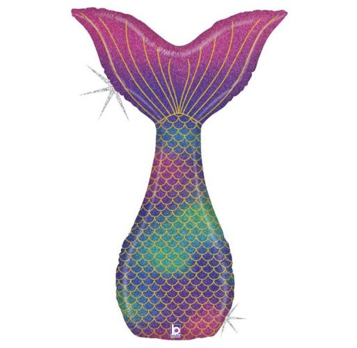 45 Μπαλόνι ουρά Γοργόνας γκλίτερ