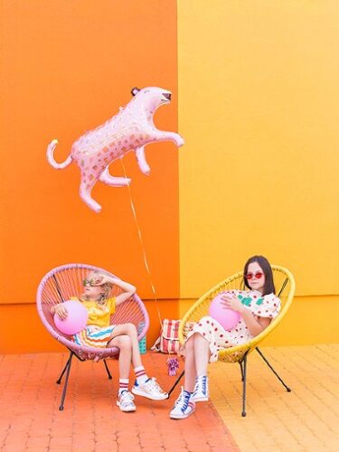 45 Μπαλόνι ροζ Λεοπάρδαλη