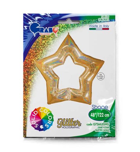 48 Μπαλόνι Xρυσό Linky αστέρι