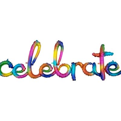 59 Μπαλόνι Celebrate ουράνιο τόξο