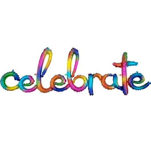 59 Μπαλόνι Celebrate ουράνιο τόξο