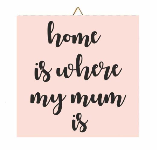 Ξύλινο καδράκι "Home Is"