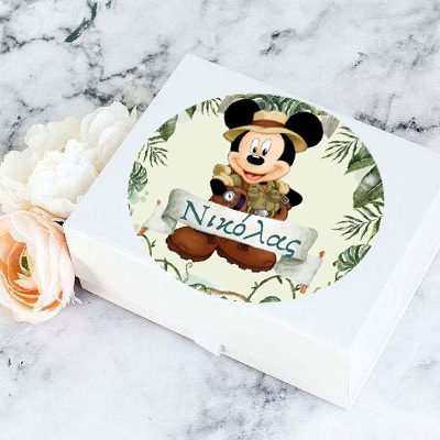 Αυτοκόλλητα με όνομα Mickey Σαφάρι (6 τεμ)