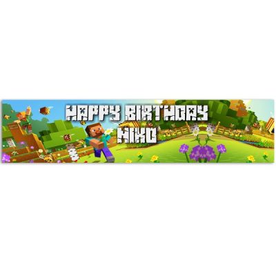 Banner Minecraft με μήνυμα 1