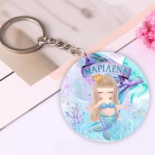 Μαγνητάκι/Μπρελόκ Βάπτισης με θέμα Γοργόνα