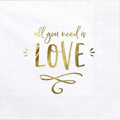 Χαρτοπετσέτες All you need is love 20 τεμ