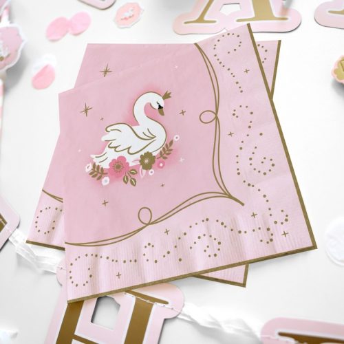 Χαρτοπετσέτες πάρτυ Κύκνος - Πριγκίπισσα 16 τεμ