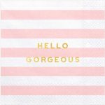 Χαρτοπετσέτες Ροζ ριγέ - Hello Gorgeous 20 τεμ.