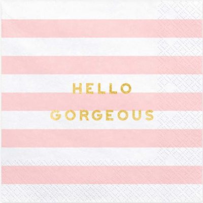 Χαρτοπετσέτες Ροζ ριγέ - Hello Gorgeous 20 τεμ