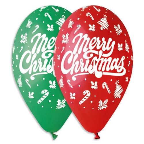 Χριστουγεννιάτικο μπαλόνι τυπωμένο Merry Christmas 25 τεμ