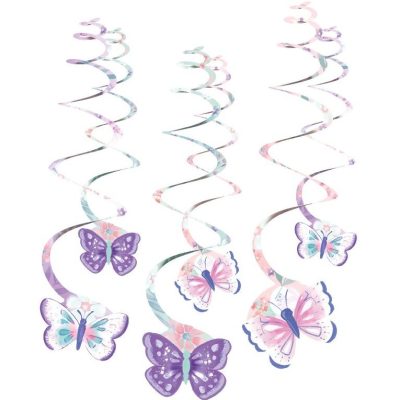 Διακοσμητικά Οροφής Swirls Πεταλούδες 6 τεμ