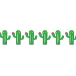 Διακοσμητική γιρλάντα με γκλίτερ Κάκτοι 250cm