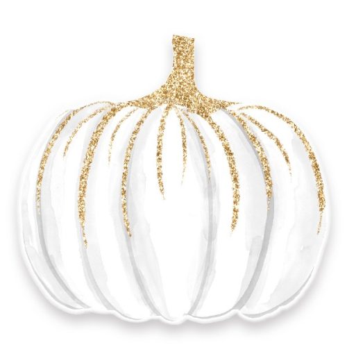 Διακοσμητική ξύλινη φιγούρα Κολοκύθα άσπρη