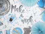 Διακοσμητικό μπάνερ ασημί Make a wish