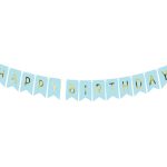 Διακοσμητικό μπάνερ γαλάζιο Happy birthday