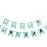 Διακοσμητικό μπάνερ μπλε Happy birthday